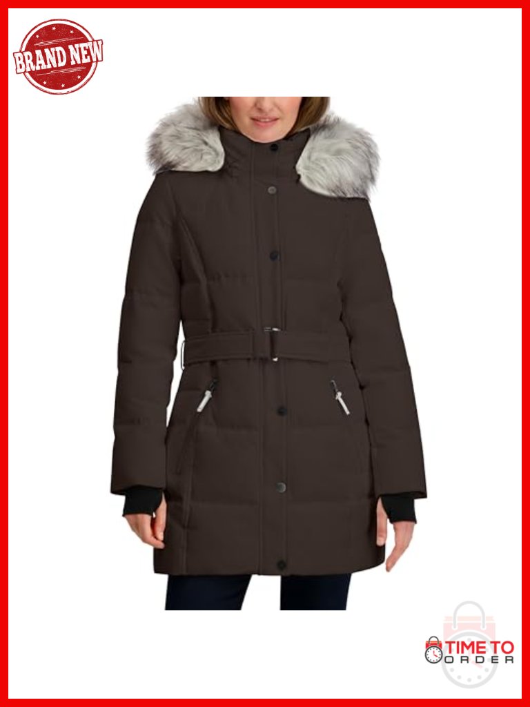 Heavyweight Puffer Jacket With Removable Faux Fur Hood, Wind & Water Resistant